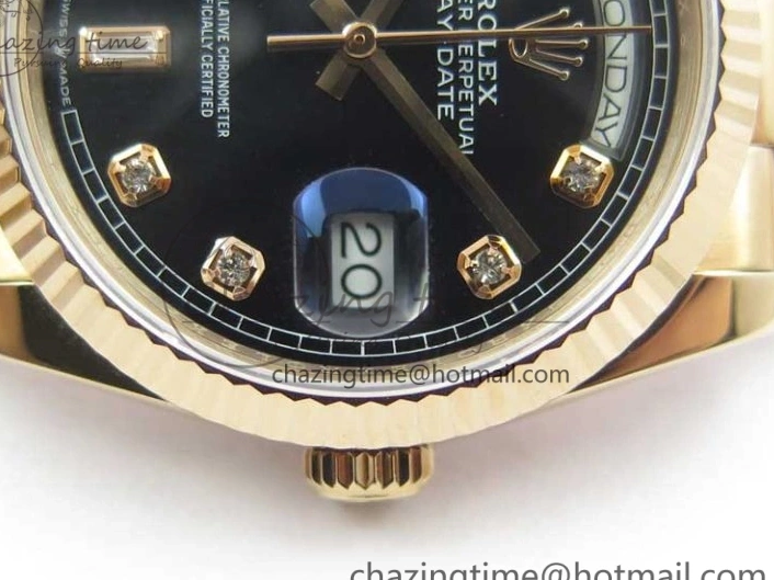 Maker Day-Date 128239 RG Black on Crystral Edition Bracelet RG Best Dial Markers 36 Bp President 1221